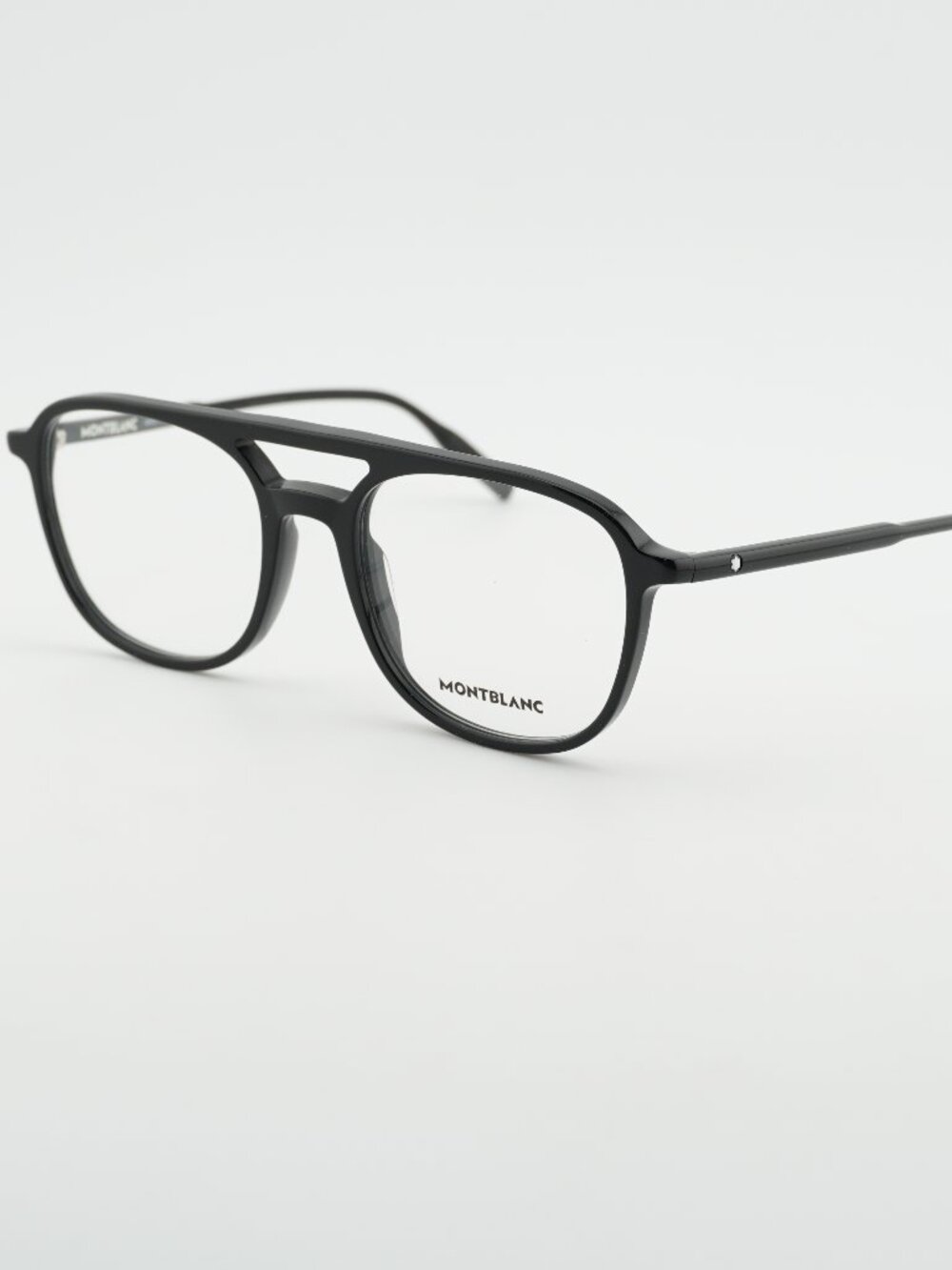 Montblanc MB0198O 001 Eyeglasses Shiny Black 55mm Square Frame